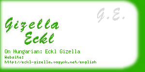 gizella eckl business card